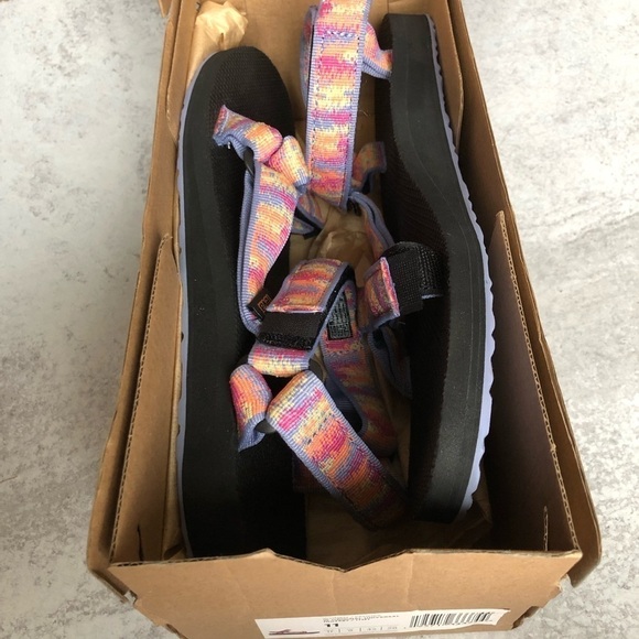 Teva Womens Sandal Original Universal Iridescence Tangerine Multi NIB Size 11 - Picture 2 of 11